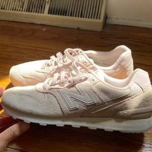 Light pink new balance shoes
